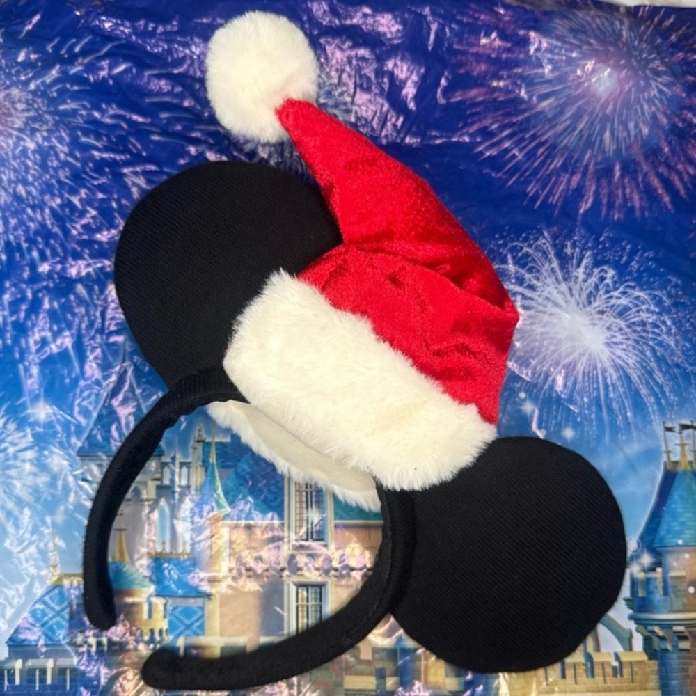 Disney parks Christmas Santa clause hat Mickey Mouse ears
